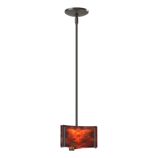 Exos Glass One Light Mini Pendant Oil Rubbed Bronze