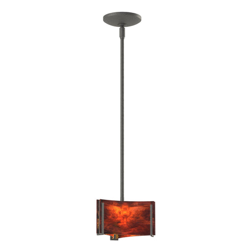 Hubbardton Forge - 188100-SKT-MULT-20-ZB0156 - One Light Mini Pendant - Exos Glass - Natural Iron