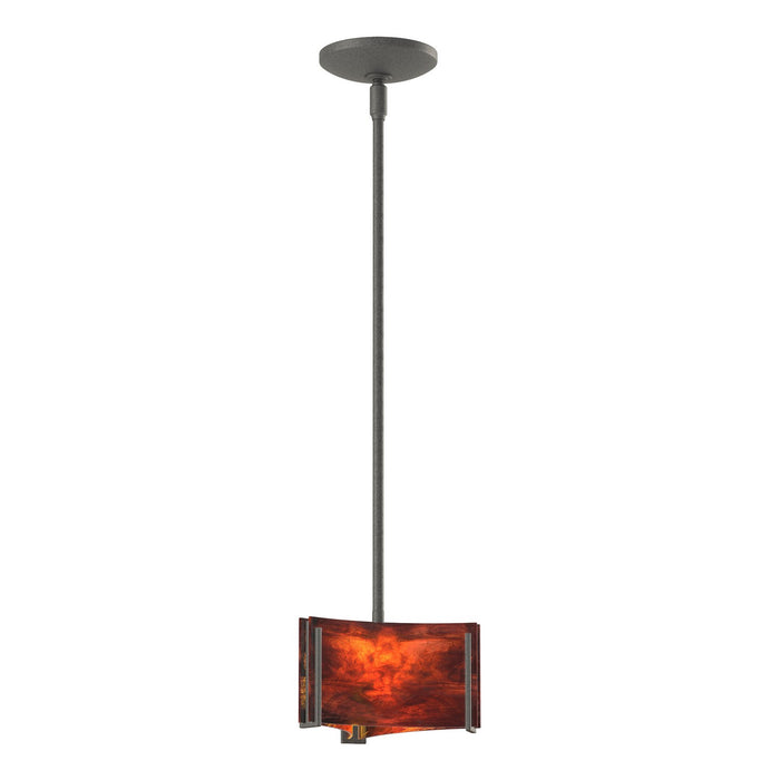Hubbardton Forge - 188100-SKT-MULT-20-ZB0156 - One Light Mini Pendant - Exos Glass - Natural Iron