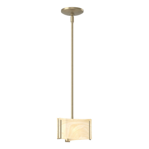 Hubbardton Forge - 188100-SKT-MULT-84-AA0156 - One Light Mini Pendant - Exos Glass - Soft Gold