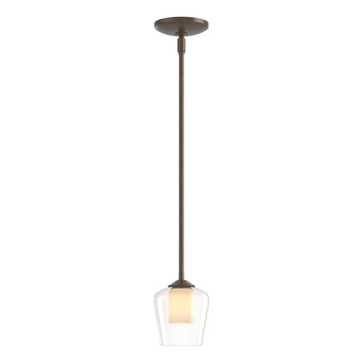 Simple Lines One Light Mini Pendant Bronze