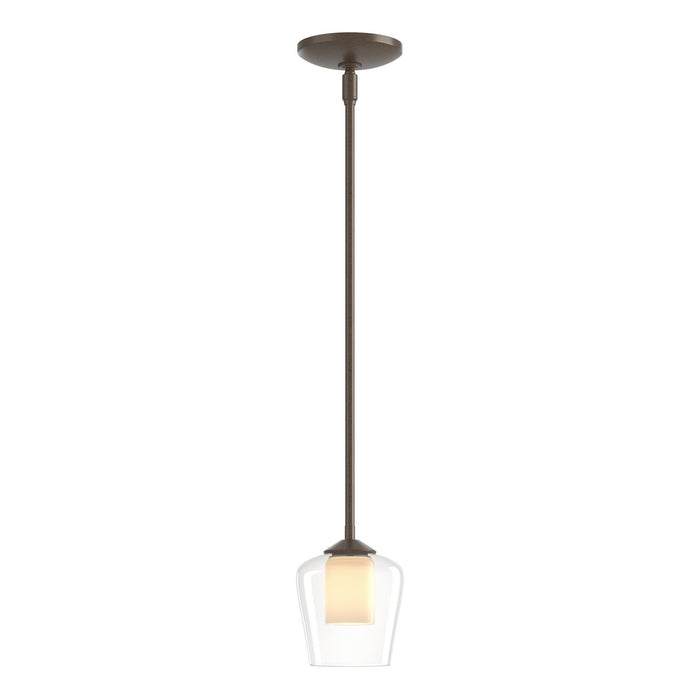 Hubbardton Forge - 188600-SKT-MULT-05-ZU0291 - One Light Mini Pendant - Simple Lines - Bronze