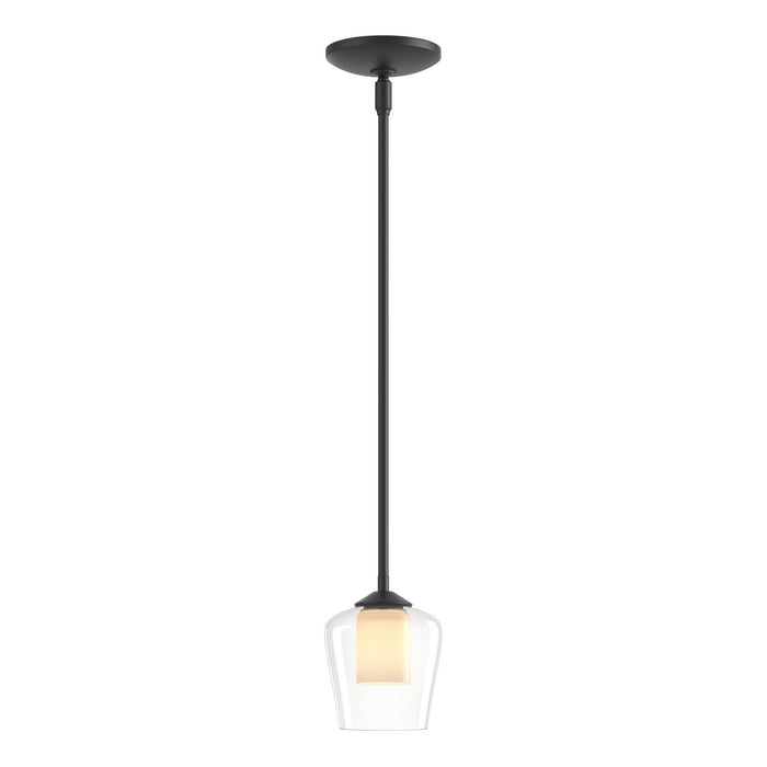 Hubbardton Forge - 188600-SKT-MULT-10-ZU0291 - One Light Mini Pendant - Simple Lines - Black