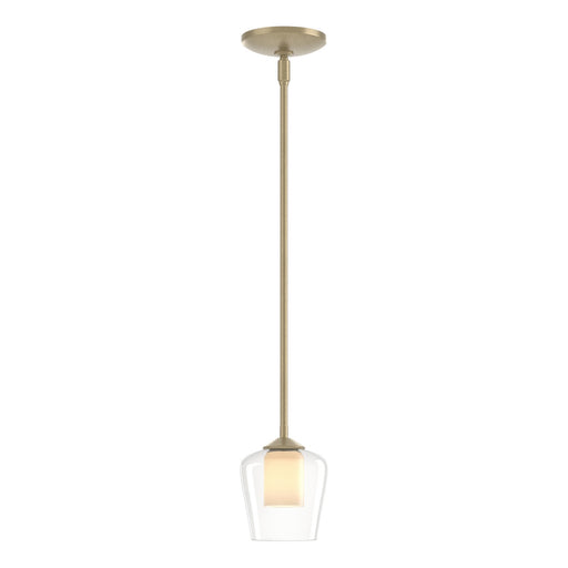 Simple Lines One Light Mini Pendant Soft Gold