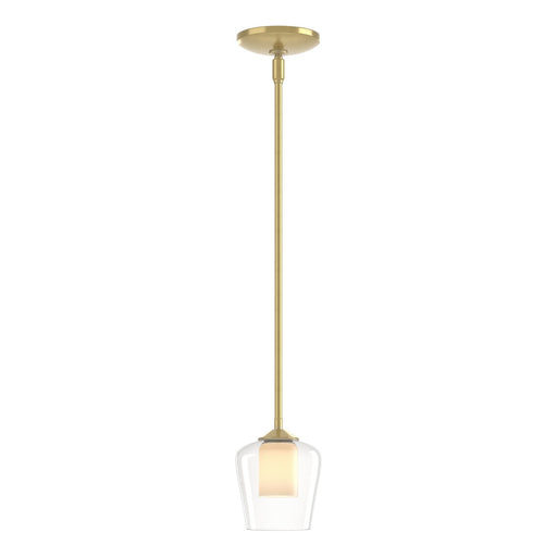 Simple Lines One Light Mini Pendant Modern Brass