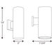 Progress Lighting - P5713-30 - Two Light Outdoor Wall Mount - Cylinder - White