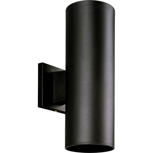 Cylinder Two Light Outdoor Wall Mount Black