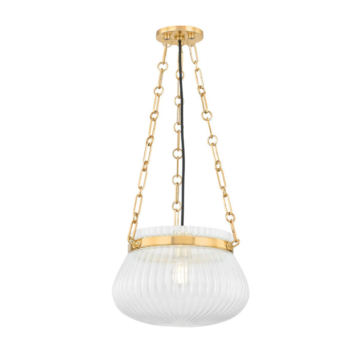 Hudson Valley - 1113-AGB - One Light Pendant - Granby - Aged Brass