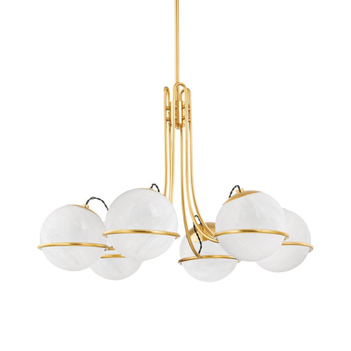 Hudson Valley - 3940-AGB - Six Light Chandelier - Hingham - Aged Brass