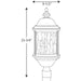 Progress Lighting - P5450-31 - Three Light Post Lantern - Ashmore - Textured Black