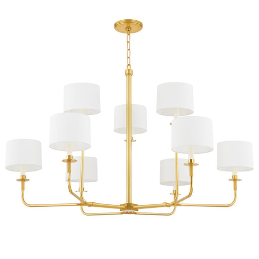 Hudson Valley - 9148-AGB - One Light Chandelier - Paramus - Aged Brass