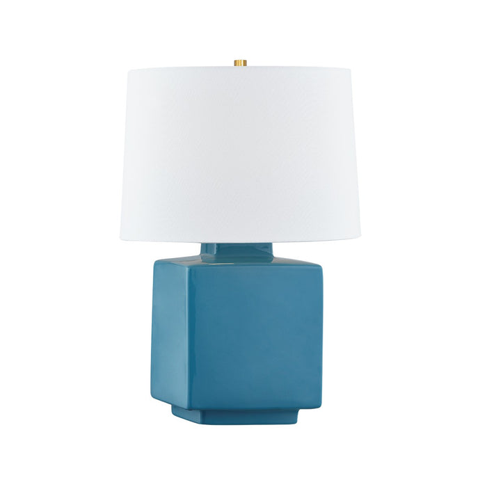 Hudson Valley - L8821-AGB/CTQ - One Light Table Lamp - Hawley - Aged Brass/ Ceramic Gloss Turquoise