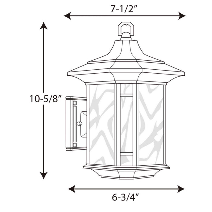 Progress Lighting - P5629-46 - One Light Wall Lantern - Arts and Crafts - Weathered Bronze