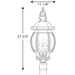 Progress Lighting - P5401-31 - Four Light Post Lantern - Onion Lantern - Textured Black