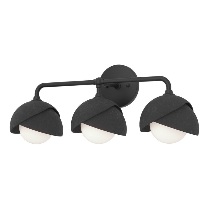 Hubbardton Forge - 201375-SKT-10-10-GG0711 - Three Light Bath Sconce - Brooklyn - Black