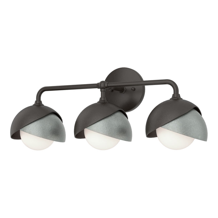 Hubbardton Forge - 201375-SKT-14-82-GG0711 - Three Light Bath Sconce - Brooklyn - Oil Rubbed Bronze