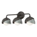 Hubbardton Forge - 201375-SKT-14-82-GG0711 - Three Light Bath Sconce - Brooklyn - Oil Rubbed Bronze