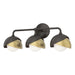Hubbardton Forge - 201375-SKT-14-86-GG0711 - Three Light Bath Sconce - Brooklyn - Oil Rubbed Bronze