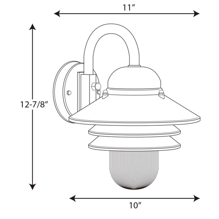 Progress Lighting - P5645-31 - One Light Wall Lantern - Newport - Textured Black