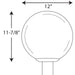 Progress Lighting - P5426-60 - One Light Post Lantern - Globe - White