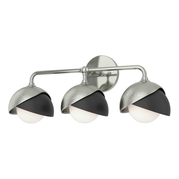 Hubbardton Forge - 201375-SKT-85-10-GG0711 - Three Light Bath Sconce - Brooklyn - Sterling
