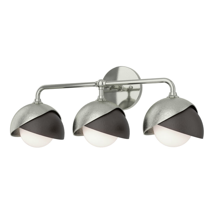 Hubbardton Forge - 201375-SKT-85-14-GG0711 - Three Light Bath Sconce - Brooklyn - Sterling