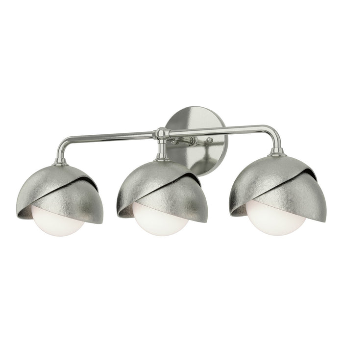 Hubbardton Forge - 201375-SKT-85-85-GG0711 - Three Light Bath Sconce - Brooklyn - Sterling