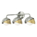 Hubbardton Forge - 201375-SKT-85-86-GG0711 - Three Light Bath Sconce - Brooklyn - Sterling