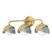 Hubbardton Forge - 201375-SKT-86-82-GG0711 - Three Light Bath Sconce - Brooklyn - Modern Brass