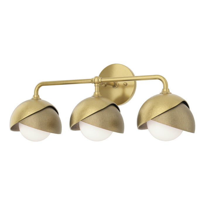 Hubbardton Forge - 201375-SKT-86-84-GG0711 - Three Light Bath Sconce - Brooklyn - Modern Brass