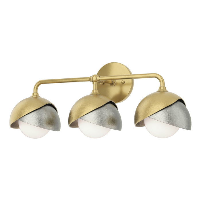 Hubbardton Forge - 201375-SKT-86-85-GG0711 - Three Light Bath Sconce - Brooklyn - Modern Brass