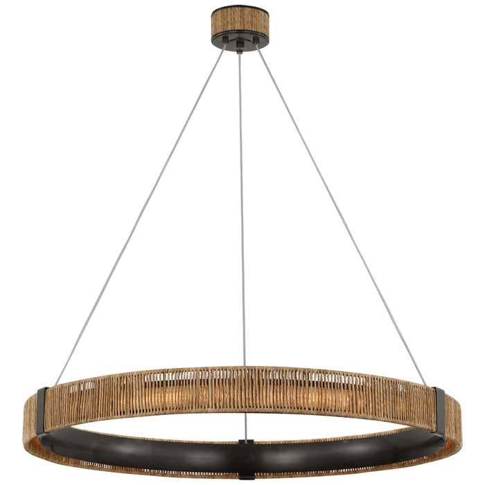 Visual Comfort Signature - CHC 5040BZ/NAB - LED Chandelier - Kayden - Bronze and Natural Abaca