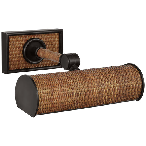 Visual Comfort Signature - CHD 2580BZ/NRT - LED Picture Light - Halwell - Bronze and Natural Woven Rattan