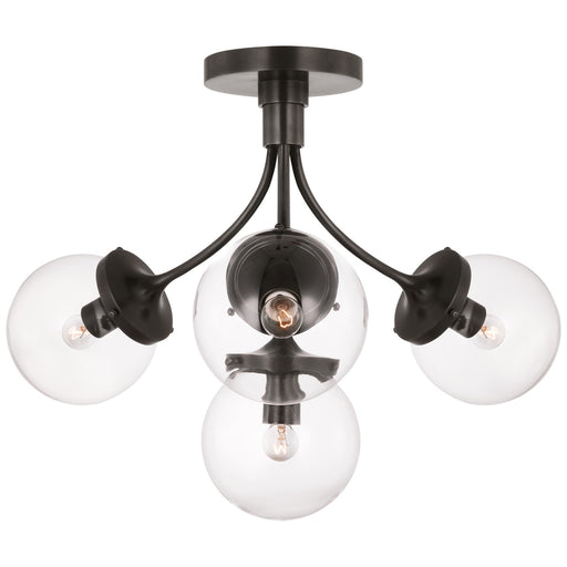 Visual Comfort Signature - KS 4407BZ-CG - Four Light Semi-Flush Mount - Prescott - Bronze