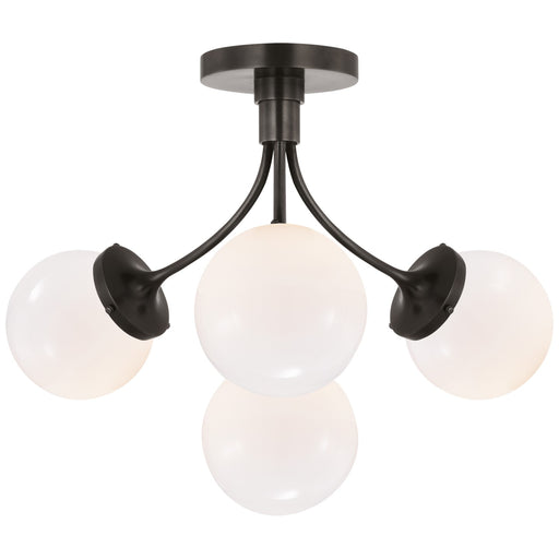 Visual Comfort Signature - KS 4407BZ-WG - Four Light Semi-Flush Mount - Prescott - Bronze