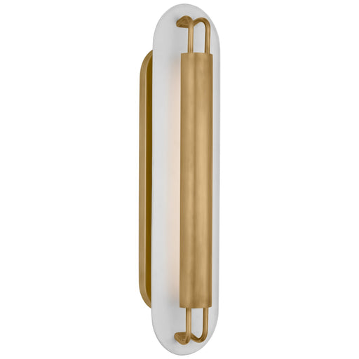 Visual Comfort Signature - KW 2506AB/WHT - LED Wall Sconce - Teline - Antique-Burnished Brass and Matte White