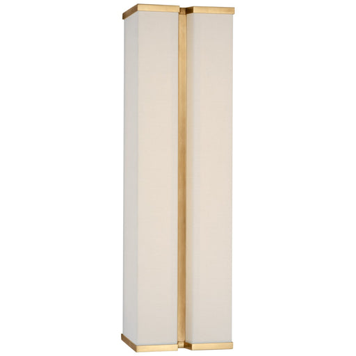 Visual Comfort Signature - PCD 2250HAB/L - LED Wall Sconce - Vernet - Hand-Rubbed Antique Brass and Linen