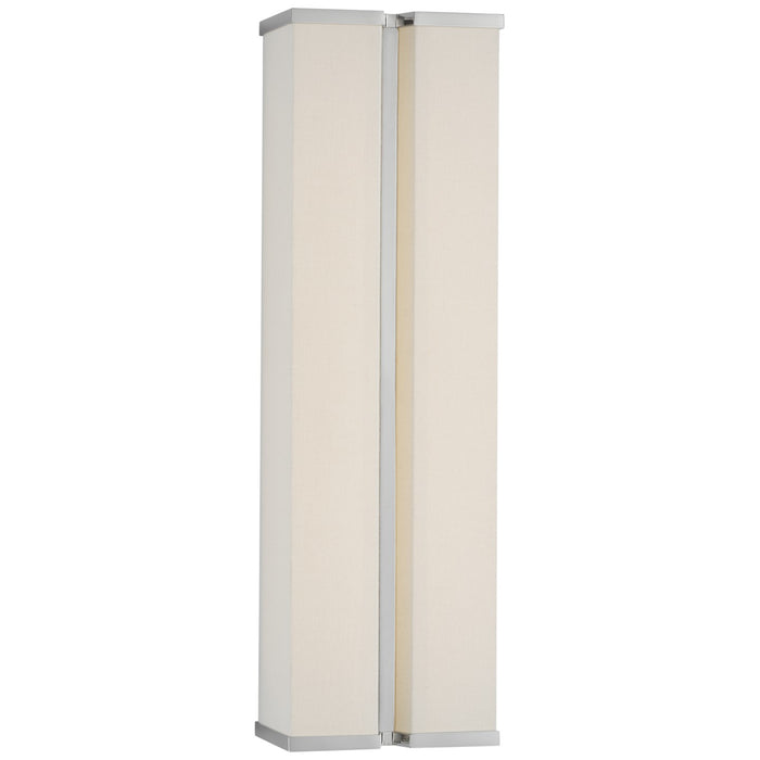 Visual Comfort Signature - PCD 2250PN/L - LED Wall Sconce - Vernet - Polished Nickel and Linen