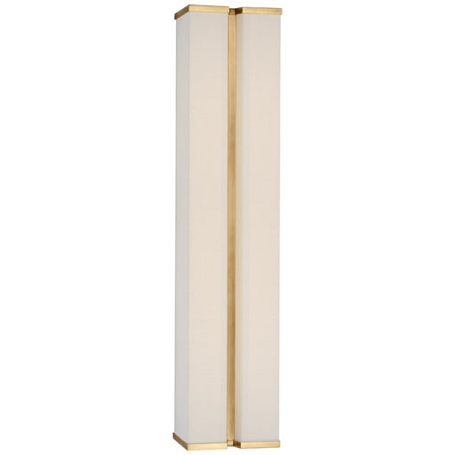 Visual Comfort Signature - PCD 2251HAB/L - LED Wall Sconce - Vernet - Hand-Rubbed Antique Brass and Linen