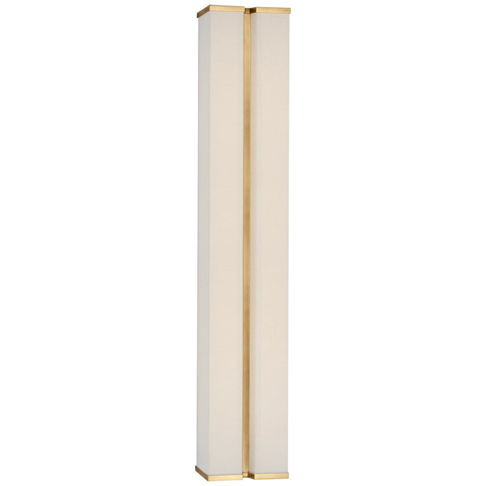 Visual Comfort Signature - PCD 2252HAB/L - LED Wall Sconce - Vernet - Hand-Rubbed Antique Brass and Linen