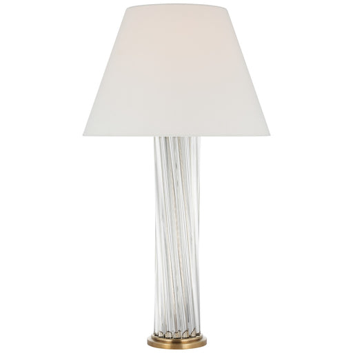 Visual Comfort Signature - PCD 3160CG/HAB-L - LED Table Lamp - Bouquet - Clear Glass Rods and Hand-Rubbed Antique Brass