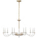 Visual Comfort Signature - PCD 5021CG/HAB - LED Chandelier - Brigitte - Clear Glass and Hand-Rubbed Antique Brass