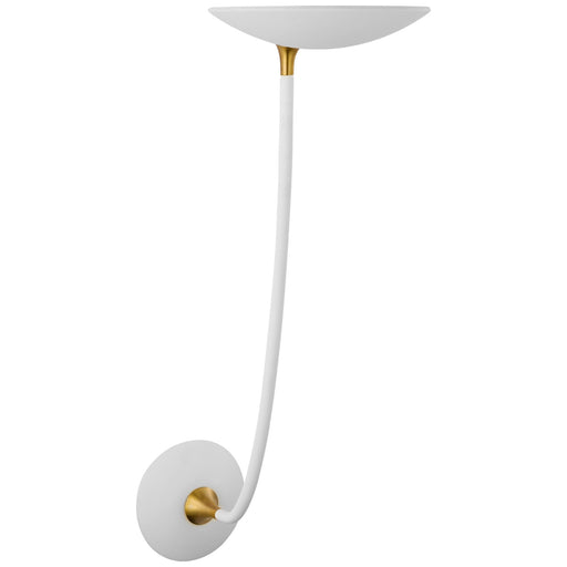 Visual Comfort Signature - TOB 2783WHT/HAB - LED Wall Sconce - Keira - Matte White and Hand-Rubbed Antique Brass