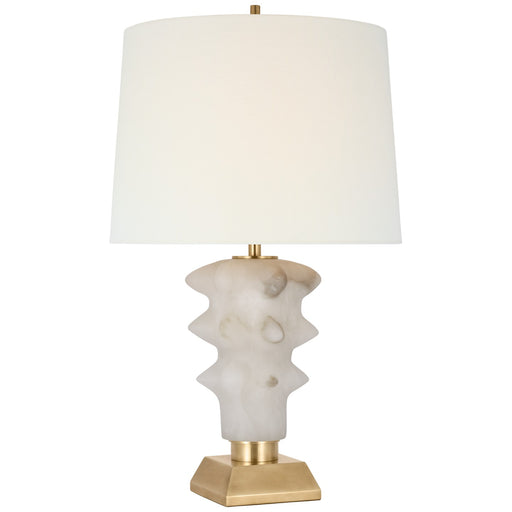 Visual Comfort Signature - TOB 3552ALB/HAB-L - LED Table Lamp - Luxor - Alabaster and Hand-Rubbed Antique Brass
