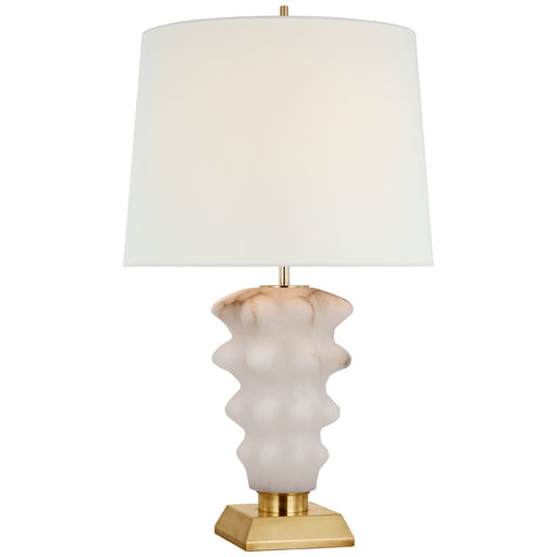 Visual Comfort Signature - TOB 3553ALB/HAB-L - LED Table Lamp - Luxor - Alabaster and Hand-Rubbed Antique Brass