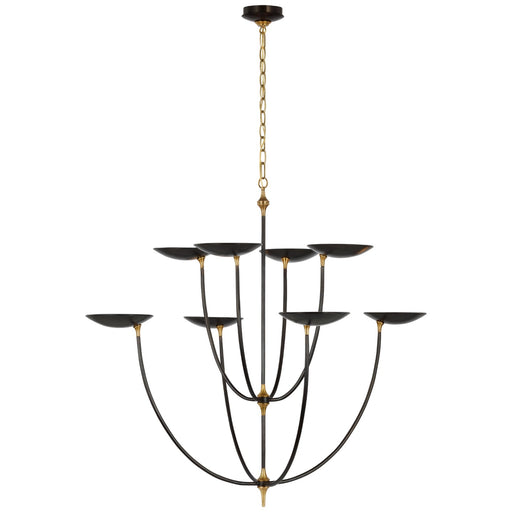 Visual Comfort Signature - TOB 5785BZ/HAB - LED Chandelier - Keira - Bronze and Hand-Rubbed Antique Brass
