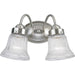 Progress Lighting - P3288-09 - Two Light Bath Bracket - Fluted Glass-Clear - Brushed Nickel