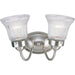 Progress Lighting - P3288-09 - Two Light Bath Bracket - Fluted Glass-Clear - Brushed Nickel