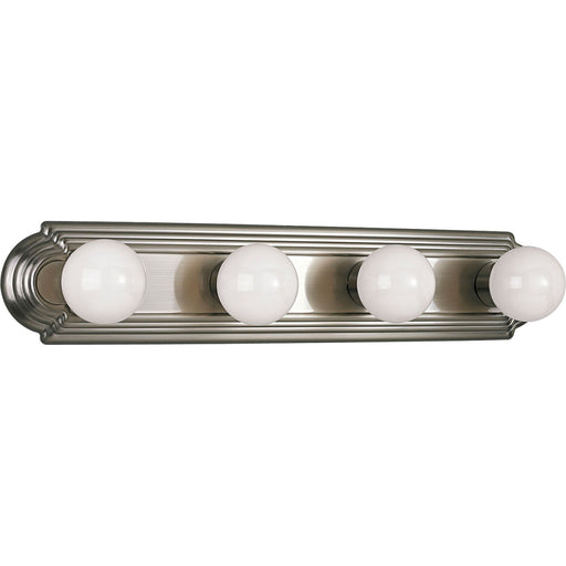 Broadway-Racetrack Four Light Bath Bracket Brushed Nickel