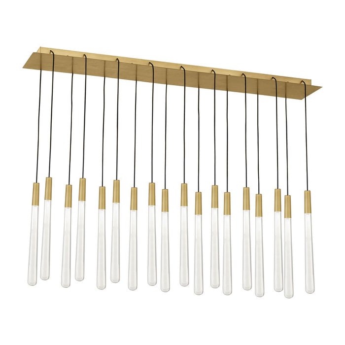 Visual Comfort Modern - 700TRSPPYLC18TNB-LED277 - 18 Light Chandelier - Natural Brass